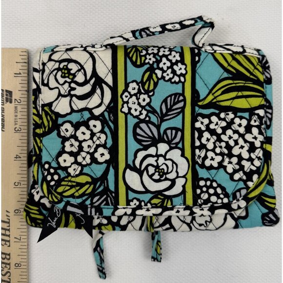 Vera Bradley Island Blooms Hanging Travel Organizer Tri-Fold Blue Floral Retired - Picture 9 of 9